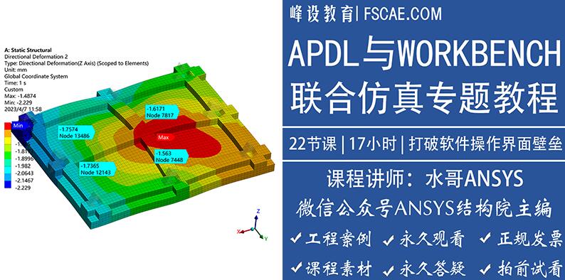 ANSYS APDL如何添加弱弹簧-峰设教育